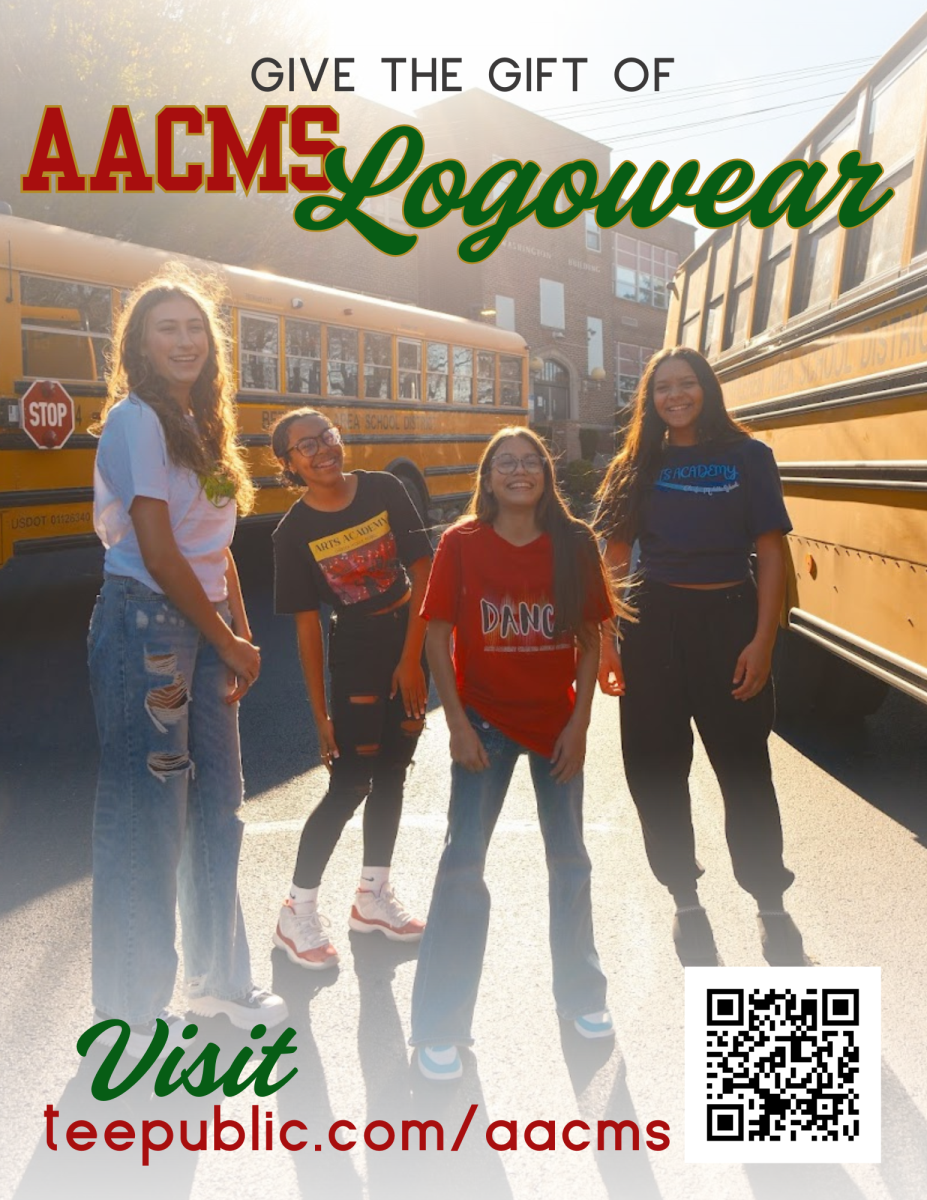 AACMS Logowear flyer with link to logowear store